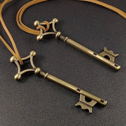 Attack on Titan 1:1 Same Key Necklace Punk Retro Pendant Cartoon Fashion Accessory Cosplay Prop Anime Children's Birthday Gift