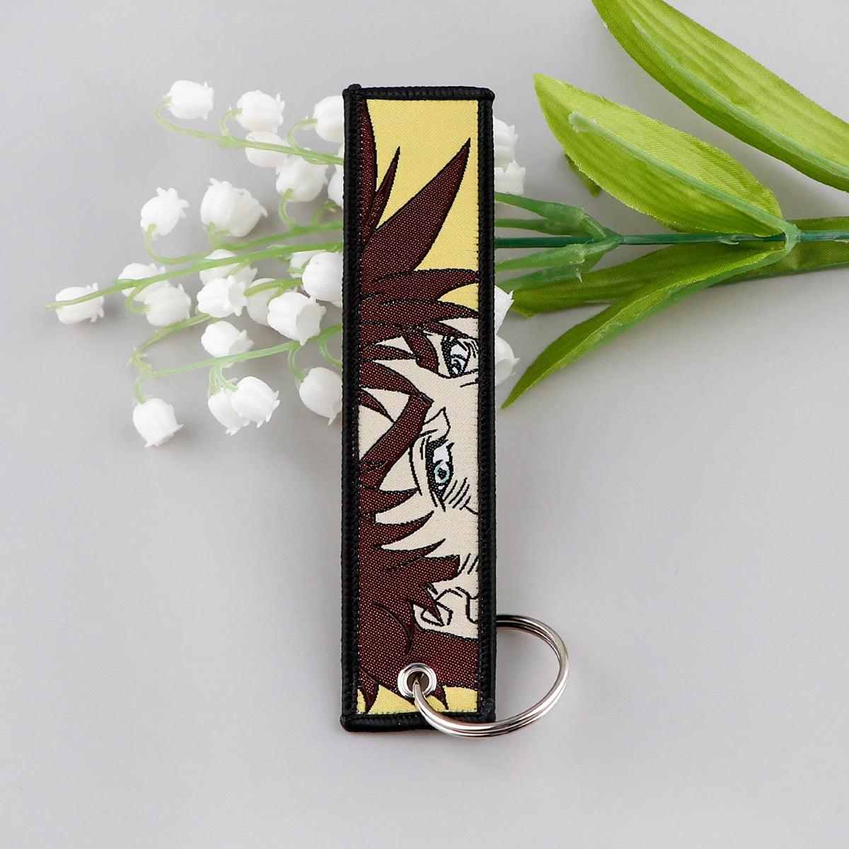 Anime Cartoon Embroidered Keychain