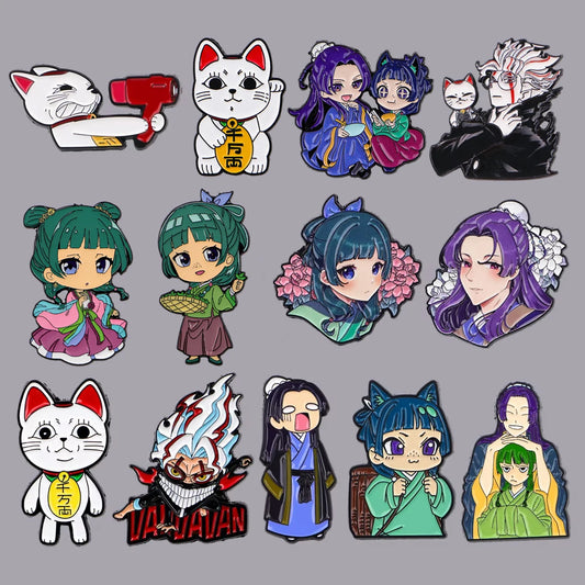 Anime Characters Kawaii Cat Enamel Pin