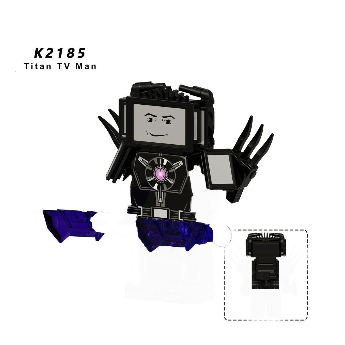 New KDL DJ Upgrade War-Damaged Skibidi Toilet Man Figures Anime Block Toys TvMan Titan Bricks Model Toy For Kid Birthday Gift
