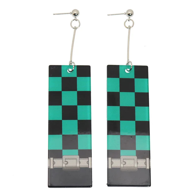 Demon Slayer Tanjiro Hanafuda Earrings
