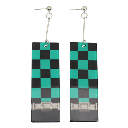 Demon Slayer Tanjiro Hanafuda Earrings