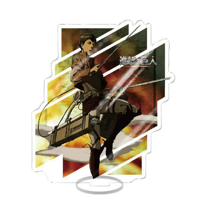 Attack On Titan Armin Arlert Eren Yeager Mikasa Anime Acrylic Figure Display Stand Model Plate Keychain Friends Girl Gift School