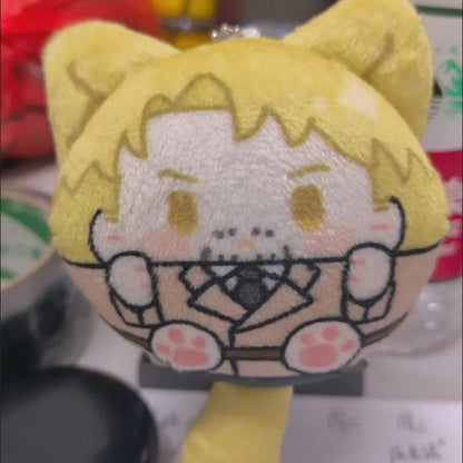 Attack On Titan Vol 2 Cat Ear Squeaky Mochi Anime Plush Pendant Levi Eren Mikasa Hange Erwin Anime Peripheral Bag Ornament Toy