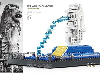 MOC World Famous Architecture Edifice Opera House Building Blocks Villa Savoye Bridge Tower Toy Children Birthday Christmas Gift