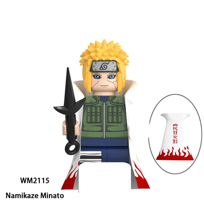 Naruto Sasuke Itachi Kakashi Jiraiya Tsunade Obito Indora Uchiha Anime Mini Man Blocks Figure WM6155 WM6154 WM6153 Collectible
