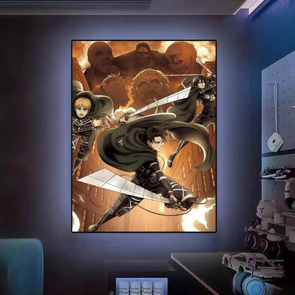 Wall Art Print Poster Japanese Art Exhibition Decorative Painting Modern Home Decor Gift Unframed Pop Anime Attack On Titan