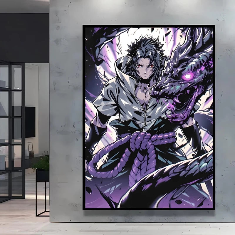 Print on Canvas Wall Art Naruto Uchiha Itachi Poster HD Cartoon Pictures Home Living Room Decoration Paintings Holiday Gifts