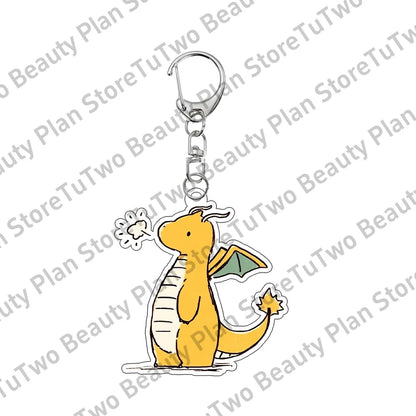 Creative Anime Pocket Monster Gengar Charizard Umbreon Cartoon Acrylic Keychain Decoration 5cm Keyring Charm Birthday Gifts Toys