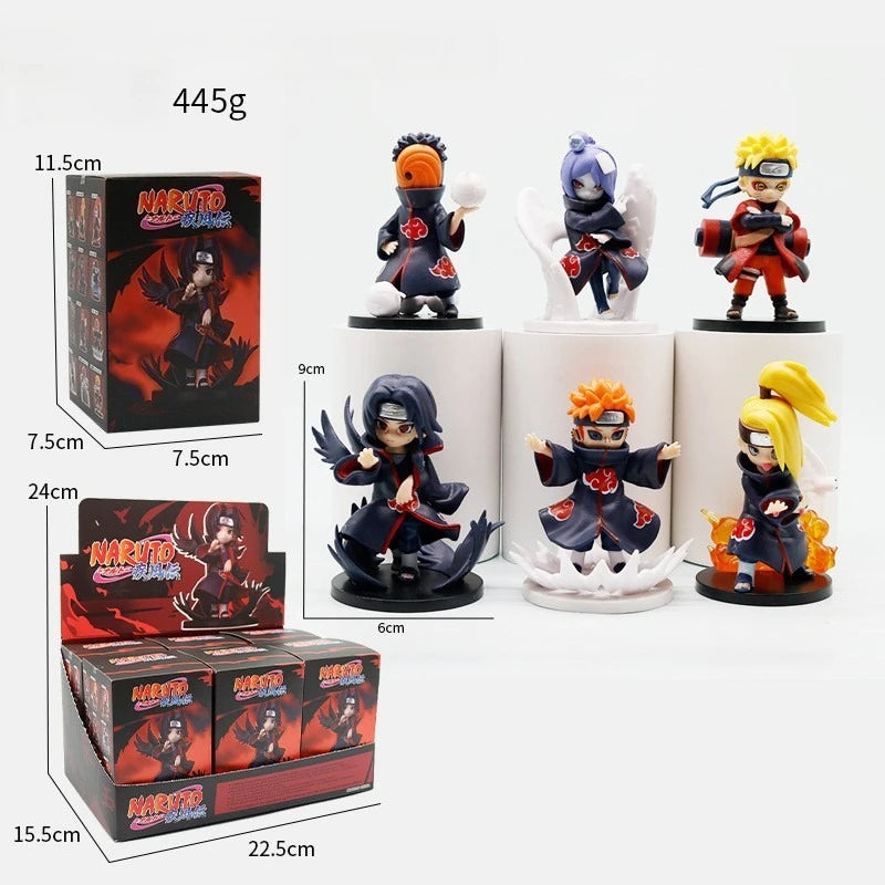 Bandai Naruto Shippuden Akatsuki Arc Series Trendy Blind Box Random Toys Mystery Box Guess Action Figure Surprise Gifts