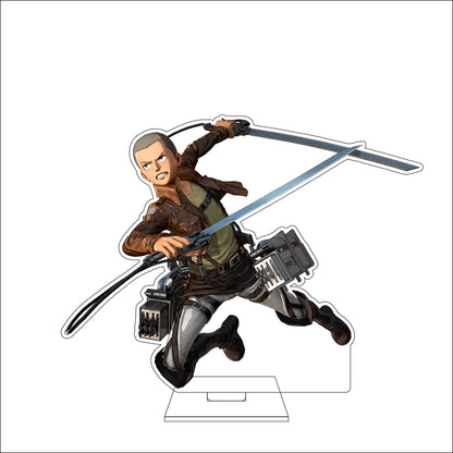 16CM Anime Attack on Titan Cosplay Acrylic Figure Stand Plate Jean Kirstein Hange Zoe Rivaille Ackerman Ornaments Gifts
