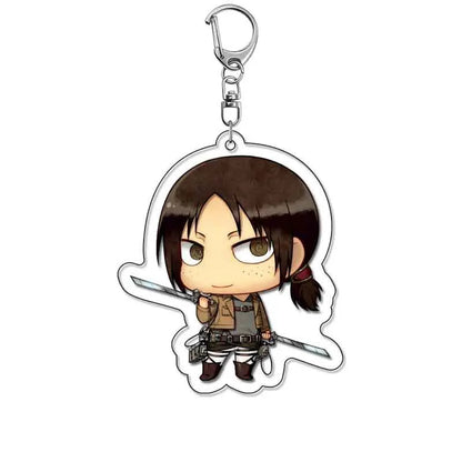 Attack On Titan Merchandise Keychain Eren Levi Hange Mikasa Armin Wings Of Freedom Fan Made Pendant Friends Girl Gift Choice