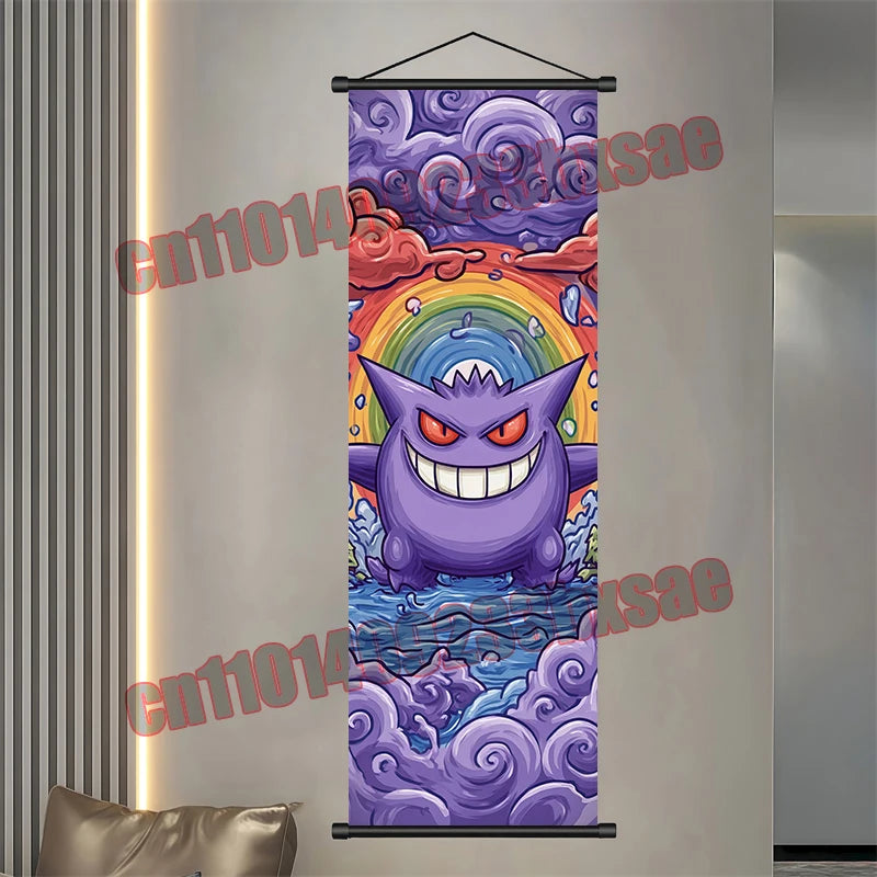 Pokemon Gengar Scroll Painting