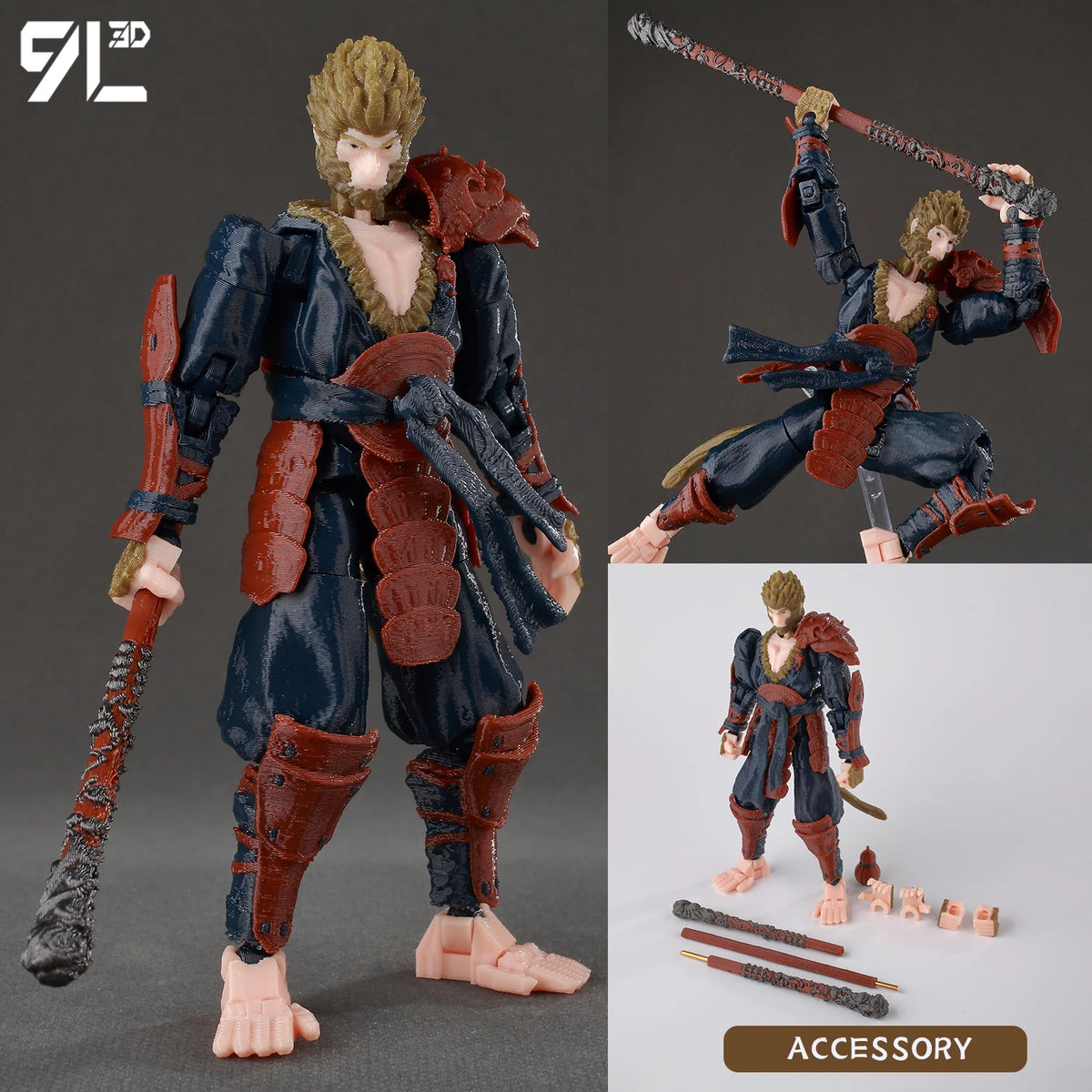 9L 3D Printed Anime Mecha Series-Sonic Shadow Shade Dummy 13 Titan 13 Articulated Mannequin Collectible Terminologia Toys