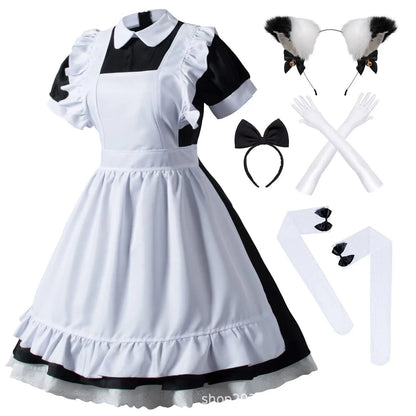 Black White Cat Maid Outfit