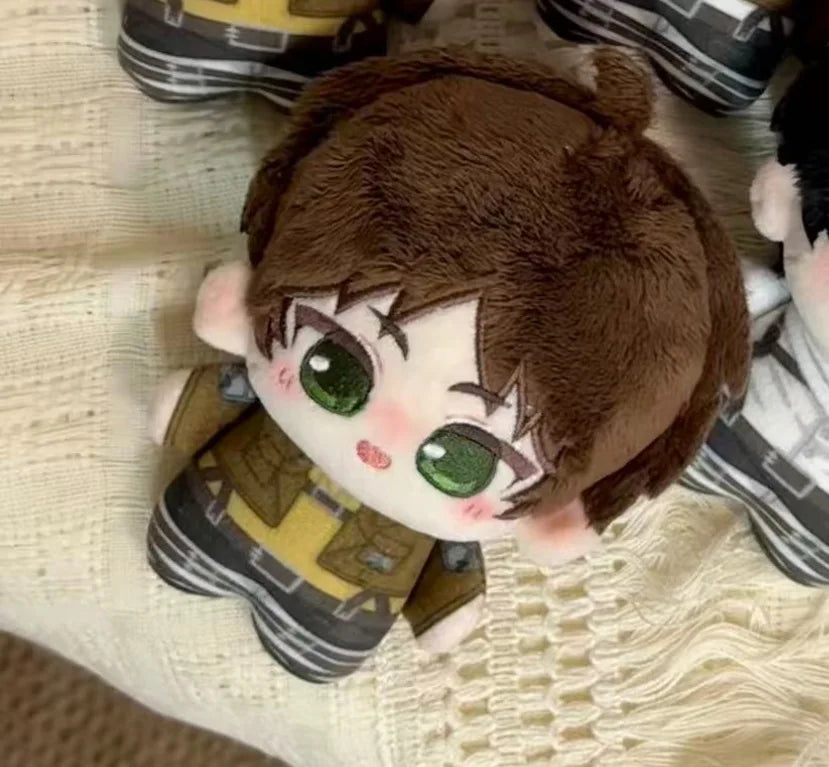 Anime Attack on Titan Fan-Made 10cm Plush Dolls & Keychains - Levi, Hange, Eren, Mikasa - Anime Stuffed Figure Pendant Gift