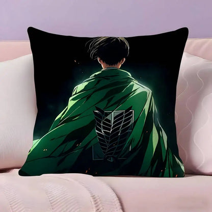 Attack on Titan Levi Ackerman Pillow Case Ultra Soft Skin Friendly Fabric Cloud Like Comfort & Concealed Zipper