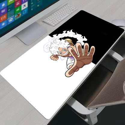 Large Mousepad Comic Style Luffy Non-slip Gaming Accessories XXL Office Extend Rubber Deskmat One Piece Anime Keyboard Mouse Pad