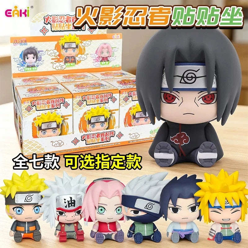 Authentic Stock Eaki Wind Transmission Sticker Sit Series Sasuke Itachi Trendy Play Anime Character Peripheral Blind Box
