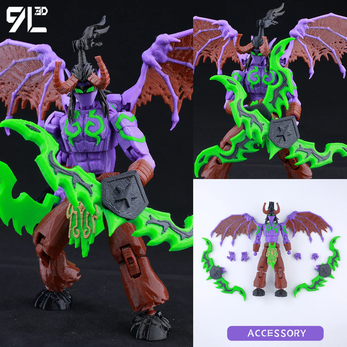 9L 3D Printed Anime Mecha Series-Sonic Shadow Shade Dummy 13 Titan 13 Articulated Mannequin Collectible Terminologia Toys
