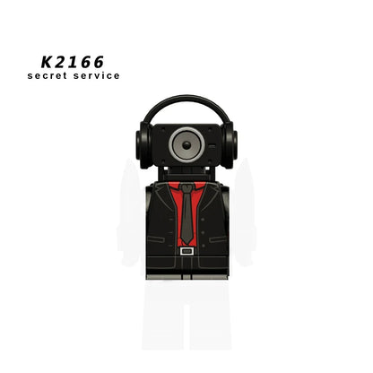 New KDL DJ Upgrade War-Damaged Skibidi Toilet Man Figures Anime Block Toys TvMan Titan Bricks Model Toy For Kid Birthday Gift