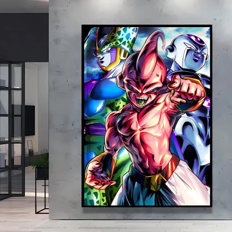Classic Anime Canvas Printing Posters Dragon Ball Goku Vegeta HD Prints kids Gifts Aesthetic Poster Room wall Decor Pictures