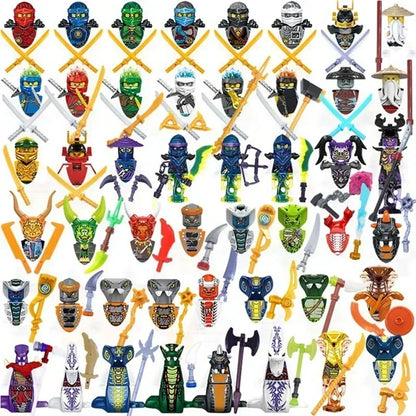 Hot Toys Anime Characters 24 Pieces Ninja Mini Figure Building Block Toys Mini Doll Doll Figure Blocks Kids Toys Birthday Gifts