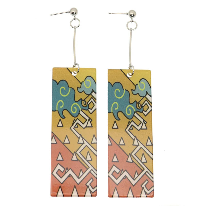 Demon Slayer Tanjiro Hanafuda Earrings
