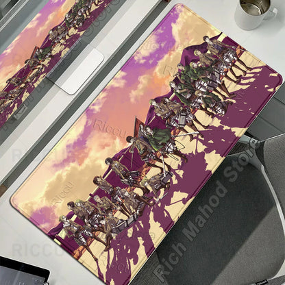 Anime Attack on Titan XXL Desk Mat Large Black White Mouse Pad Gamer Computer Mousepad Gaming Laptop Keyboard Mouse Mats Carpet