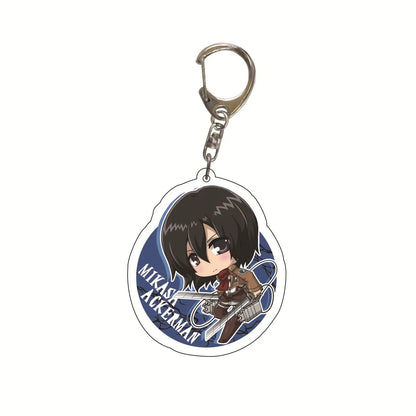 Anime Figure Attack on Titan Acrylic Keychain Model Cosplay Plate Holder Topper Birthday Fans Christmas Desk Decor Plate Gift