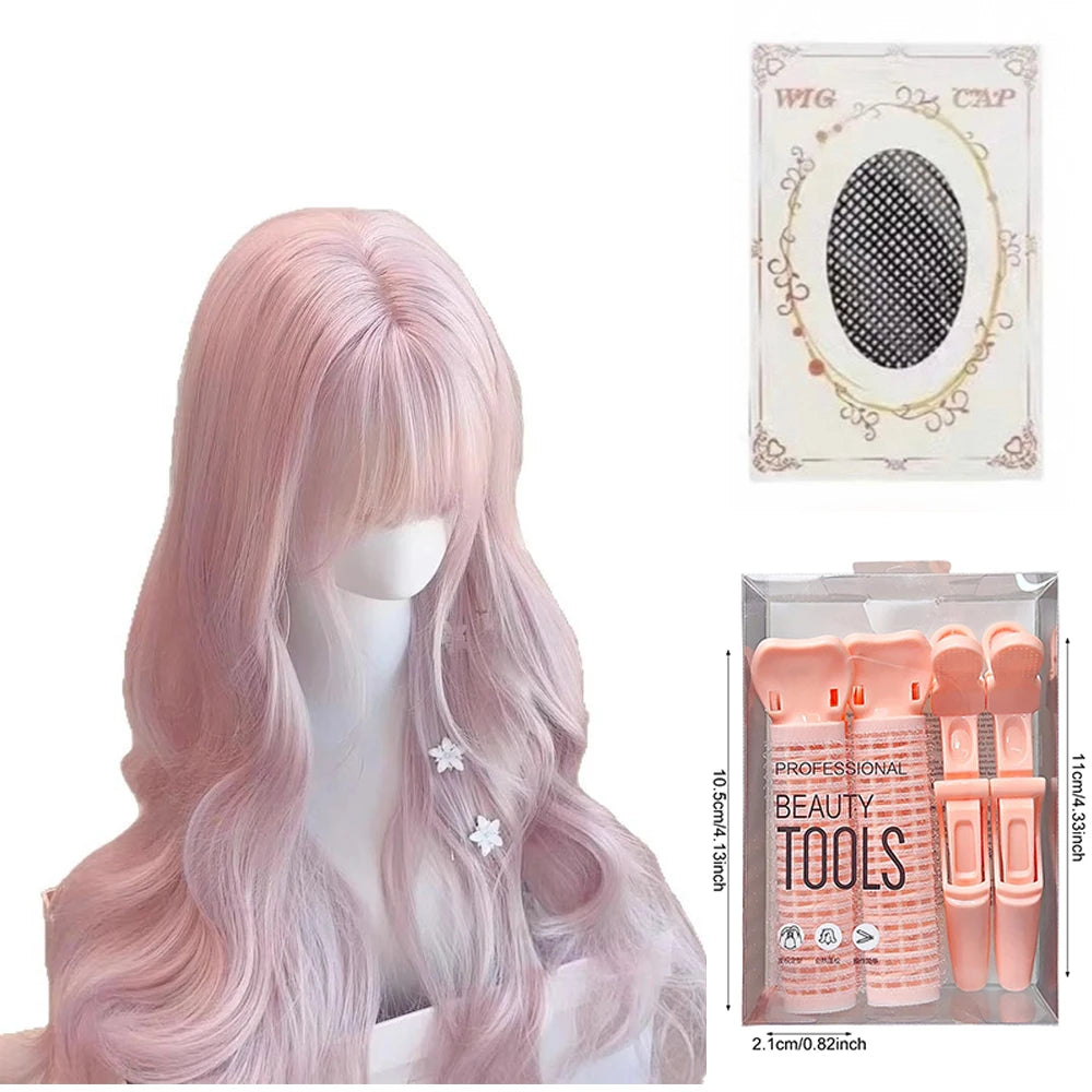 Anime Pink Wavy Wig