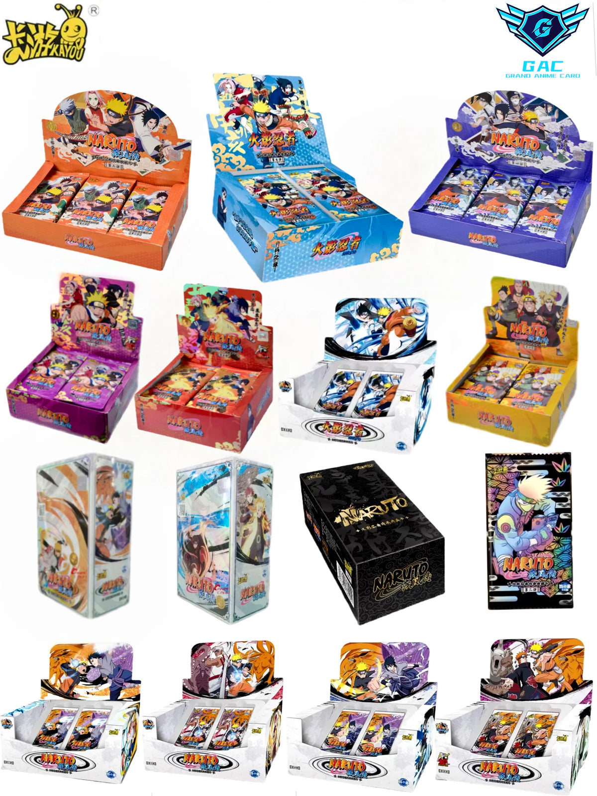 KAYOU Genuine Naruto Cards T2W9 T4W8 Booster Box Anime TCG Rare SE BP CR MR Ninja World Fight Chapter Collection Kids Toy Gift