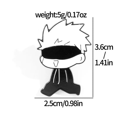 Gojo Satoru Cats Enamel Pin Kawaii Anime Role Eye Mask Cute Manga Brooches Badge Jujutsu Kaisen Anime Accessories For Backpack