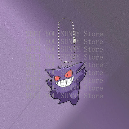 Anime Gengar Acrylic Keychain Pocket Monster Cartoon Kawaii Figure Creative Backpack Charm Pendant Toy Students Accessories Gift
