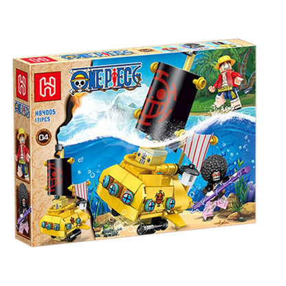 One Piece Thousand Sunny Going Merry Micro Bricks 4in1 Building Blocks Model Toys Ornament Pirate Ship Figures Kits Gifts