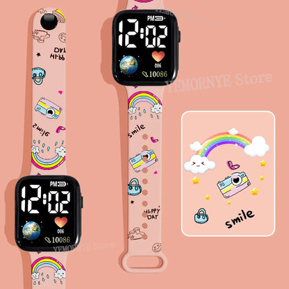 Bandai Dragon Ball Z 2 Fashion Cartoon Action Printing Anime LED Type Watches Kids Watch Birthday Gifts Toys