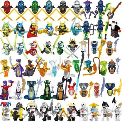 Hot Toys Anime Characters 24 Pieces Ninja Mini Figure Building Block Toys Mini Doll Doll Figure Blocks Kids Toys Birthday Gifts