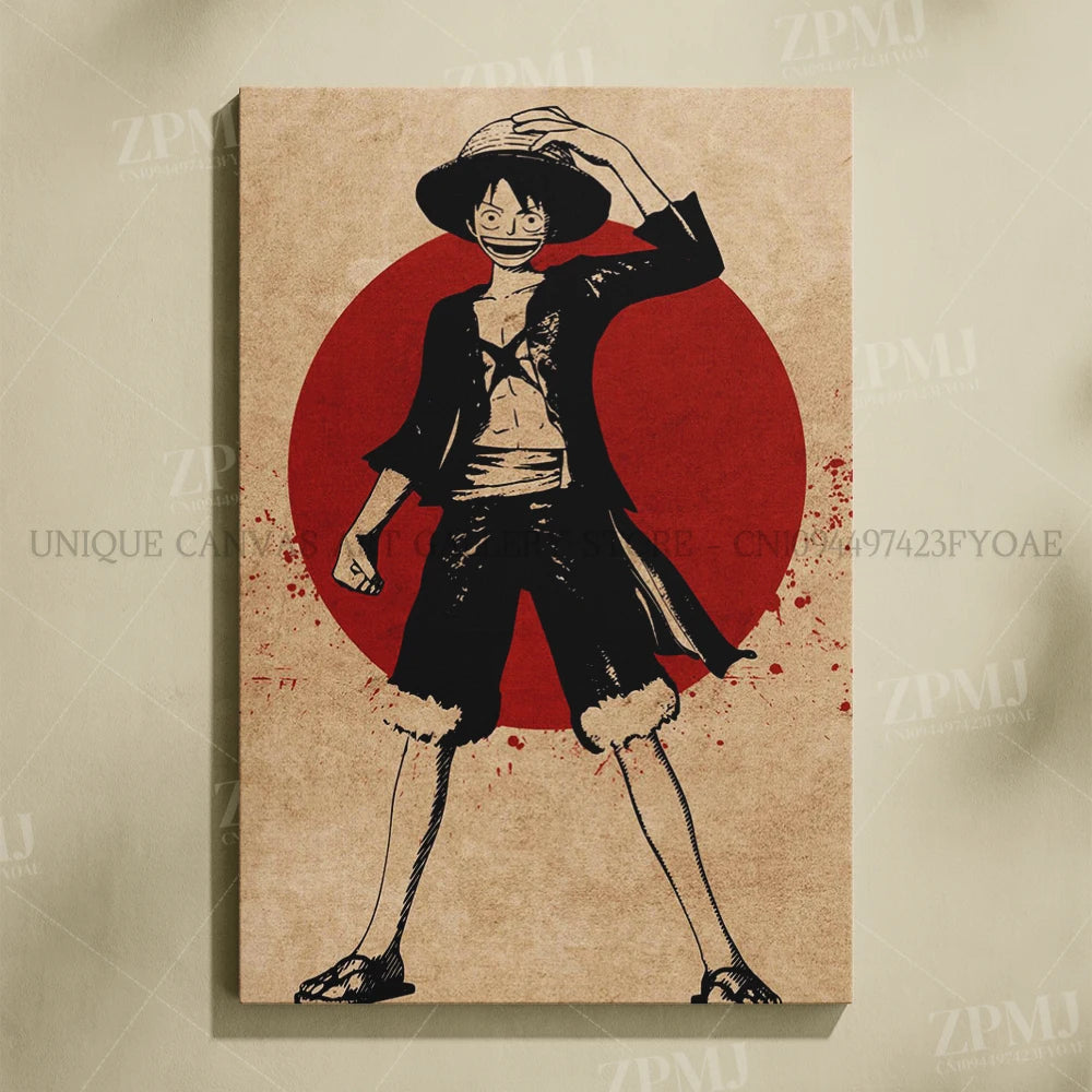 One Piece Monkey D. Luffy Canvas Poster
