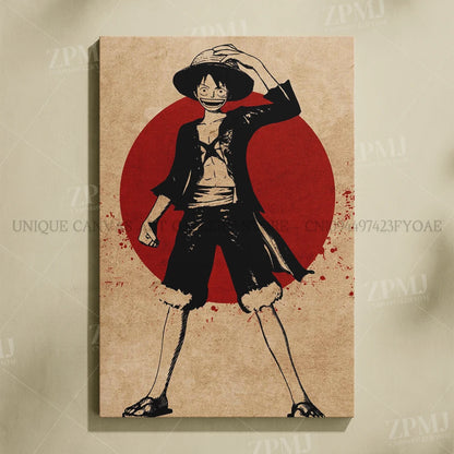 One Piece Monkey D. Luffy Canvas Poster