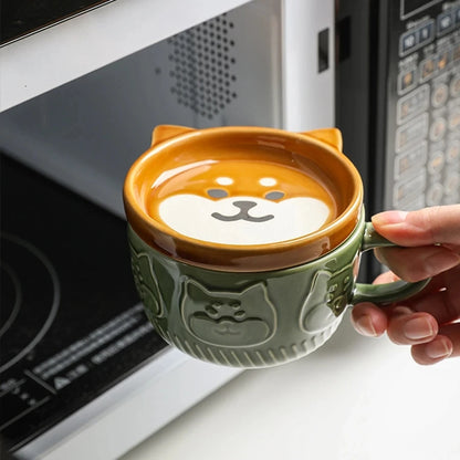 Japanese Cartoon Cat Mug