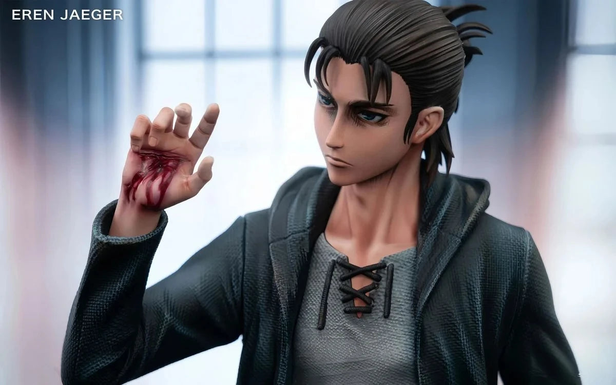 New 31cm Attack On Titan Eren Anime Figures Eren Jaeger Figure PVC Statue Collection Model Desk Decoration Toys Gift Pre-sell