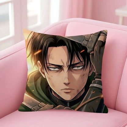 Anime Attack on Titan Levi Ackerman   Cushion Cover Car Throw Pillow Case For Sofa Car Christmas Gift