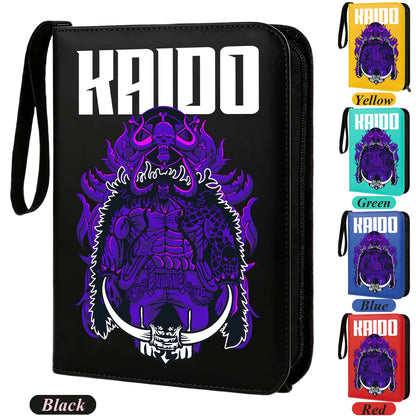 400pcs Anime ONE PIECE Zipper Card Album Book Collection Card Storage Folder Hold Zoro Luffy Game Cards Binder Holder Protector