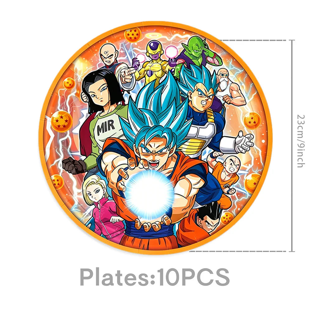 Dragon Ball Birthday Party Decorations Party Supplies Tablecloths Paper Cup Plates Napkin Gift Bags Banners Baby Birthday Shower