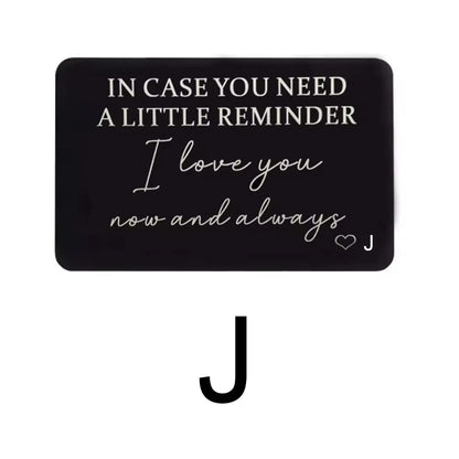 GEKTIMER Wallet Card Romantic "I Love You Now & Always" Heart Inspirational Gift For Boyfriend Husband Wedding Birthday Present