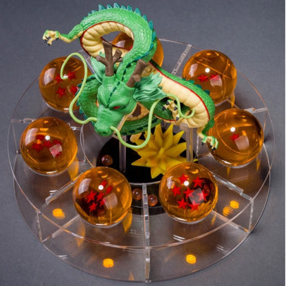 Anime Statue Dragon God Dragon Mountain PVC Action Character Cartoon Crystal Ball Wishing False Mountain Collection Model Toy