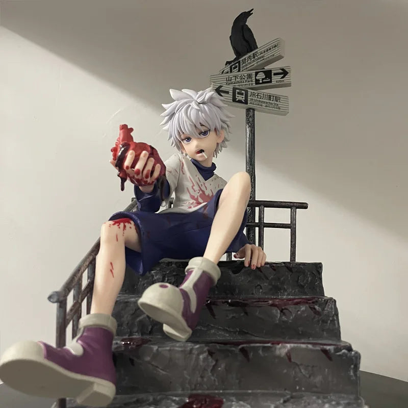 34cm Hunter X Hunter Killua Zoldyck PVC Action Figure Anime Figure Killua GK Statue Model Toys Collection Doll Kids Gifts