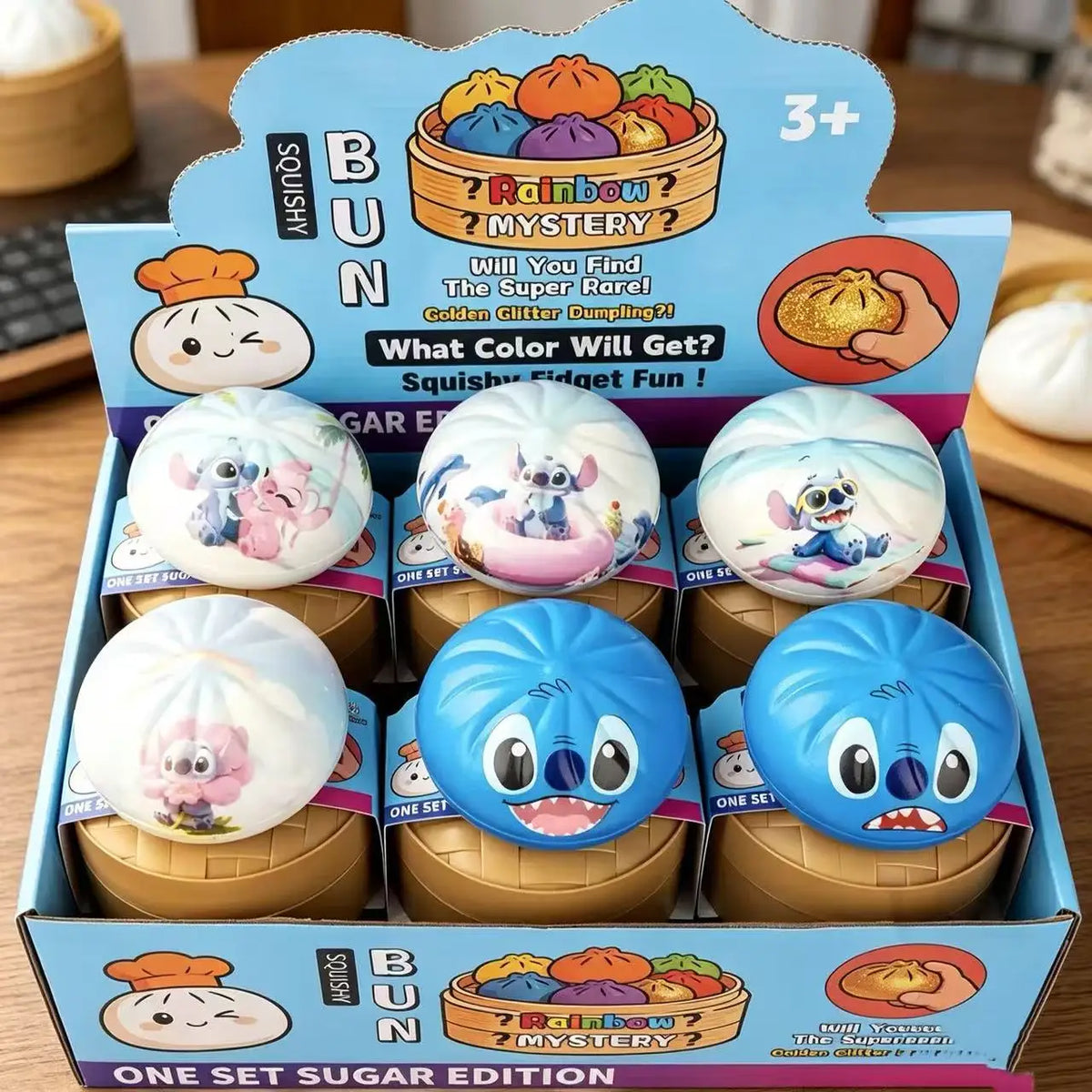 Stitch Stress-Relief Squishy Slow Rebound Toy, Cartoon Dumpling Blind Box, Multi-Expression Decompression Toy