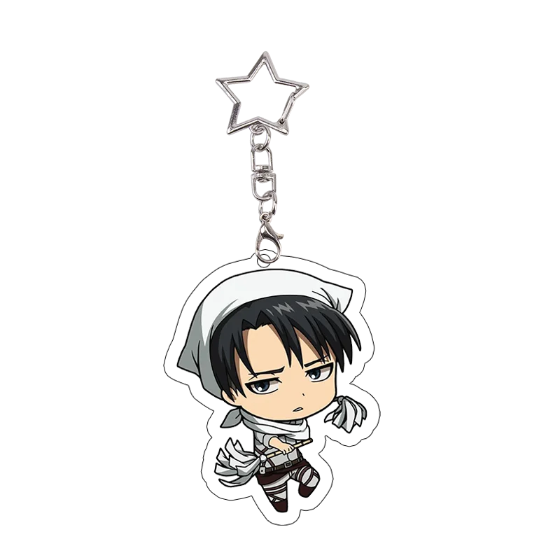 26pcs Attack on Titan Acrylic Keychain Mikasa Annie Levi Chibi Keyring Key Accessories Pendant Collect Reiner Birthday Gift