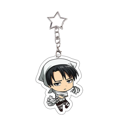26pcs Attack on Titan Acrylic Keychain Mikasa Annie Levi Chibi Keyring Key Accessories Pendant Collect Reiner Birthday Gift